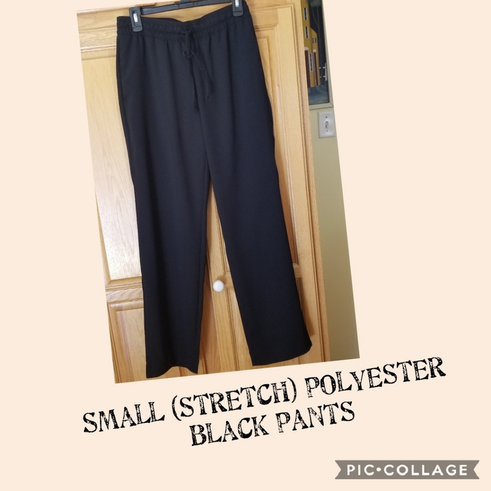Black Polyester Pants